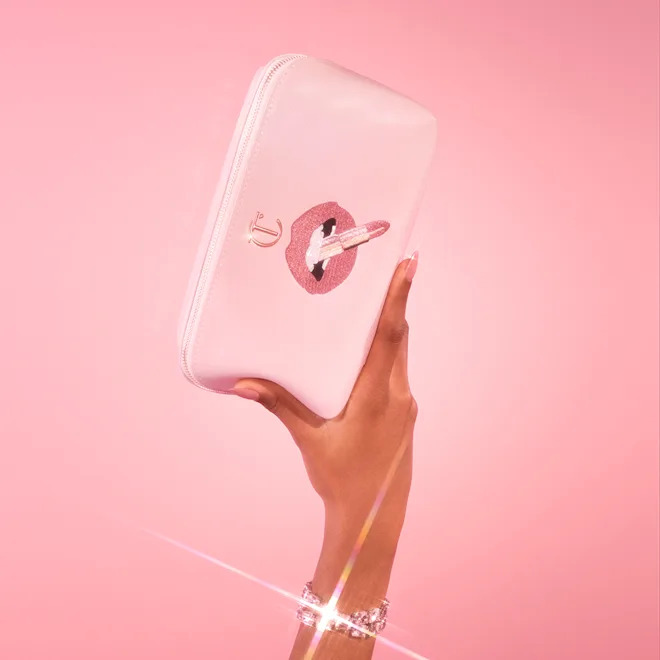 Лімітована косметичка Charlotte Tilbury PILLOW TALK MAKEUP BAG LIMITED EDITION MAKEUP BAG Pillow Talk Makeup Organiser Bag to Store All of Your Beauty Secrets!